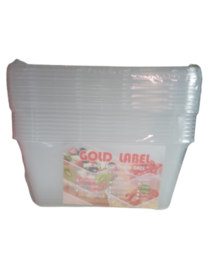 Gold Label Rectangle 1000ml 10pcs