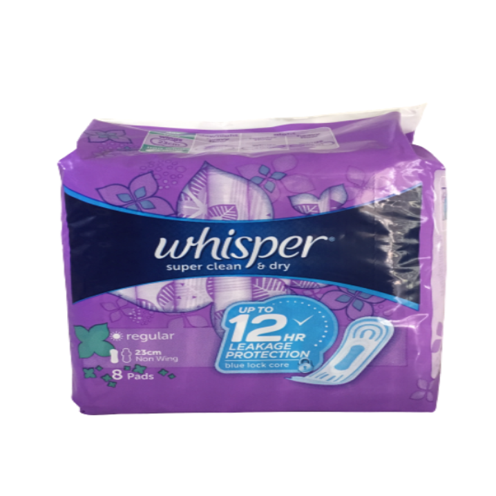 Whisper Breathable Cotton Regular Flow (23 cm) Non-wings 20 Sanitary Pads