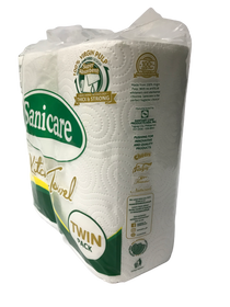 Sanicare Kitchen Towel Regular Twin 70Pulls, 2Ply