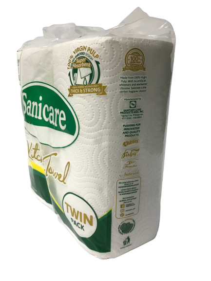 Sanicare Kitchen Towel Regular Twin 70Pulls, 2Ply