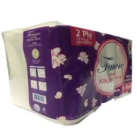 Femme Kitchen Towel ALL-PURPOSE 6Rolls, 75Pulls, 2Ply