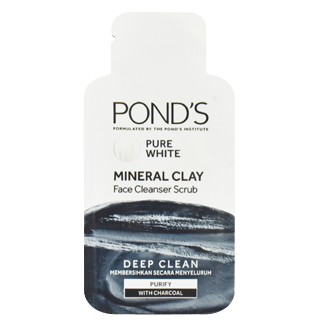 Ponds Pure White Mineral Clay Face Cleanser Scrub 4g