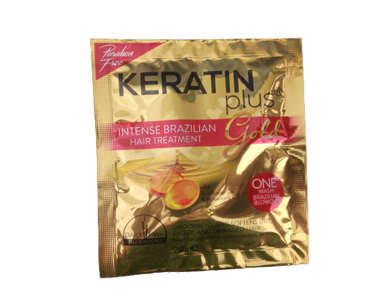 KERATIN PLUS INTENSE BRAZILIAN GOLD 20G