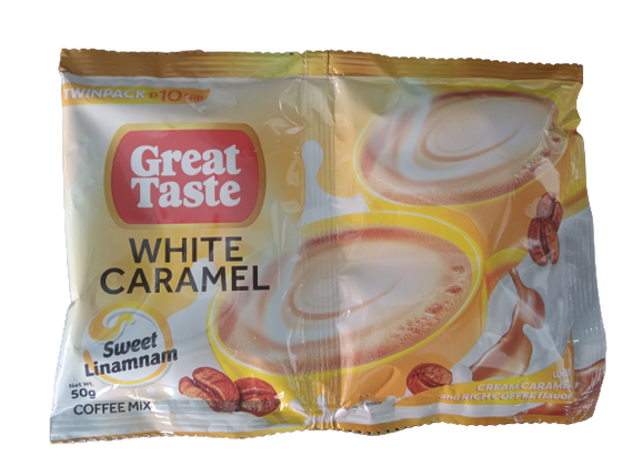 GREAT TASTE WHITE CARAMEL TWIN 50G