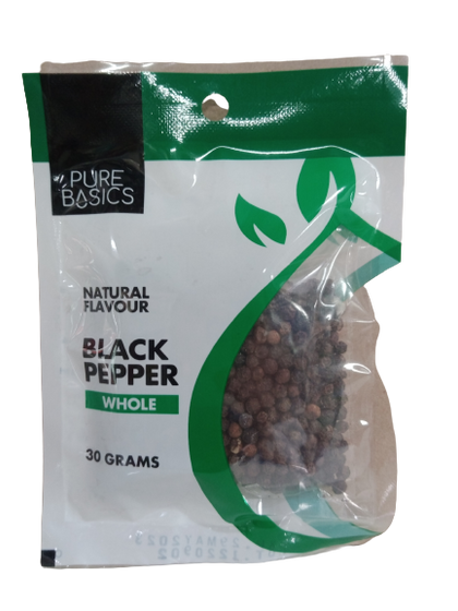 Pure Basic Black Pepper Whole 30g