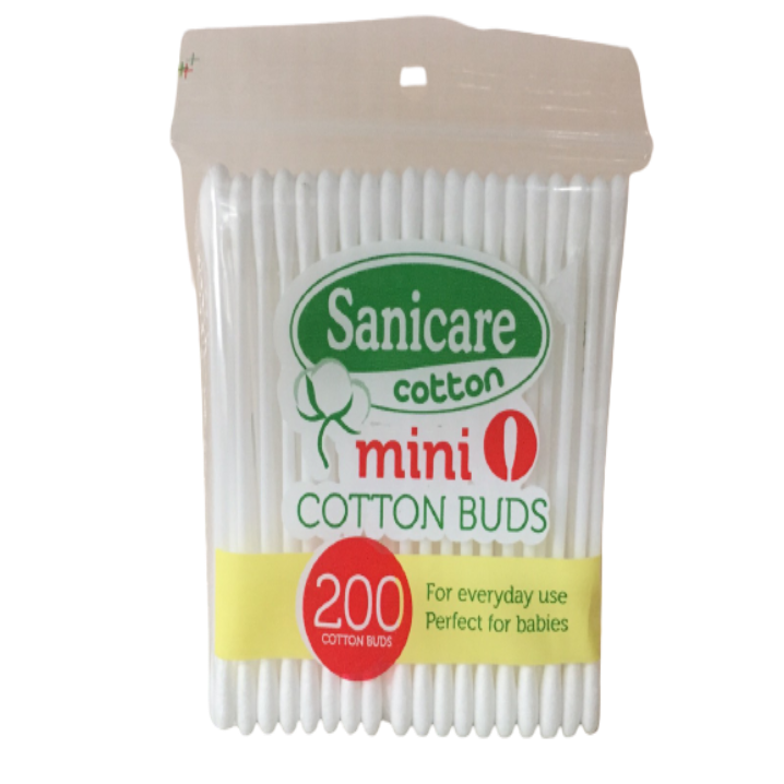 Sanicare Cotton Mini Buds 200 Tips