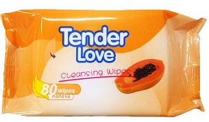 Tender Love Papaya Cleansing Wipes 80's