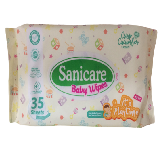 Sanicare Playtime Wipes 35 Sheets